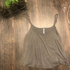 GRAY CROP TOP TANK
